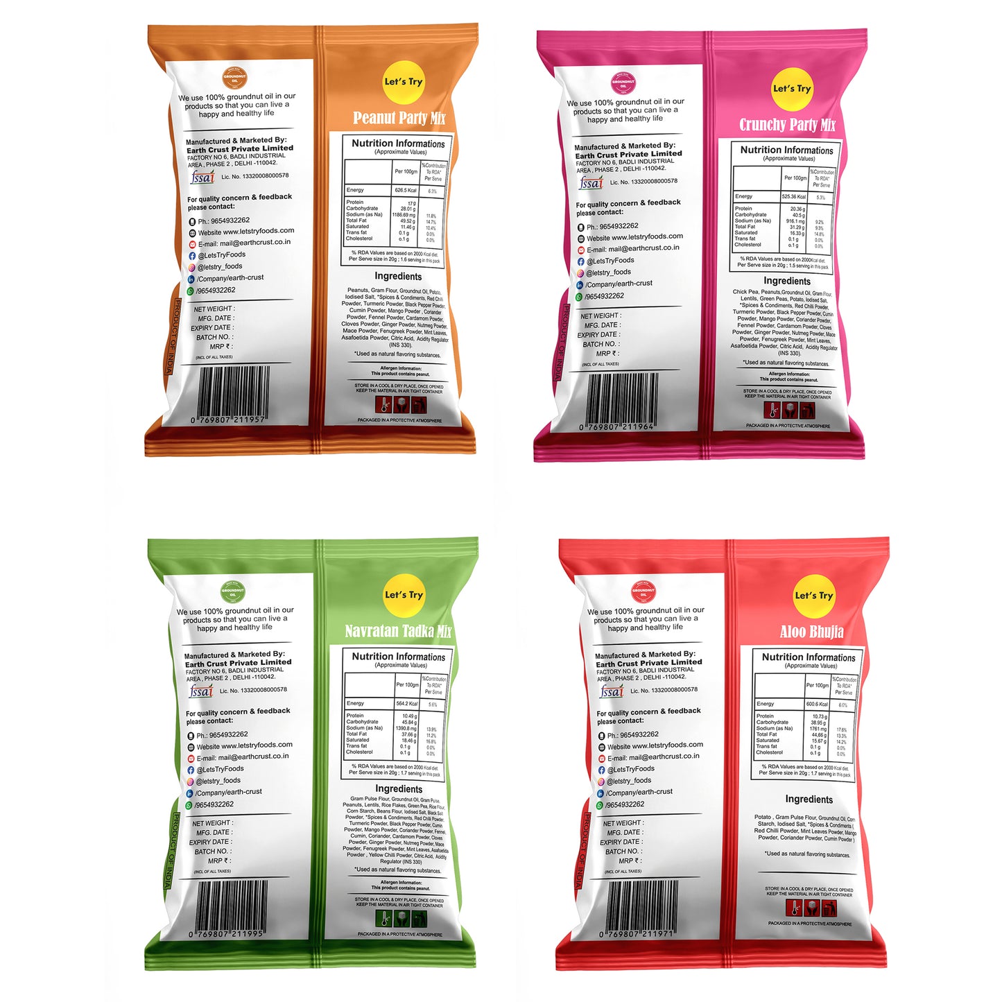 Let's Try Namkeen Combo, Pack of 4