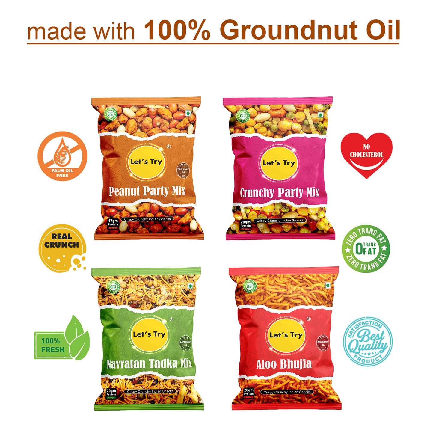 Let's Try Namkeen Combo, Pack of 4