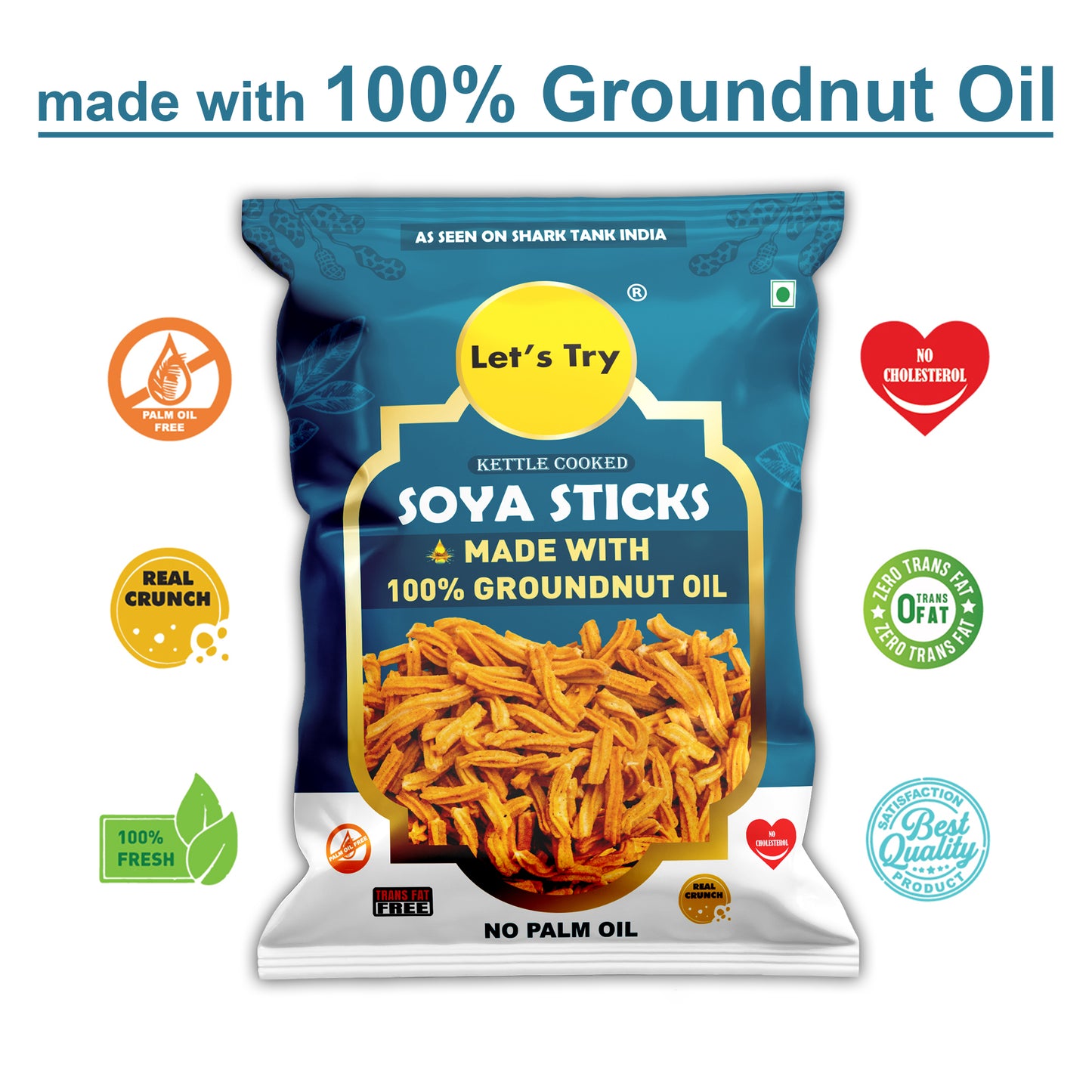 Let's Try Crunchy Soya Stick 160g | No Palm Oil