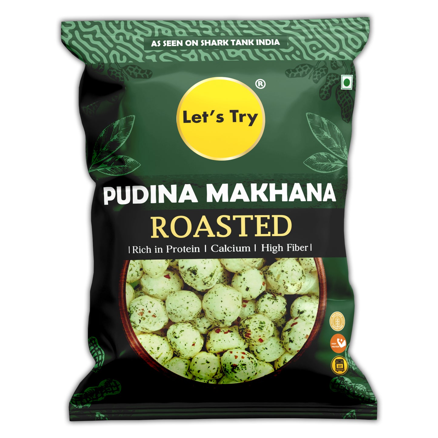 Let's Try Pudina Makhana 60gx3 | No Palm Oil