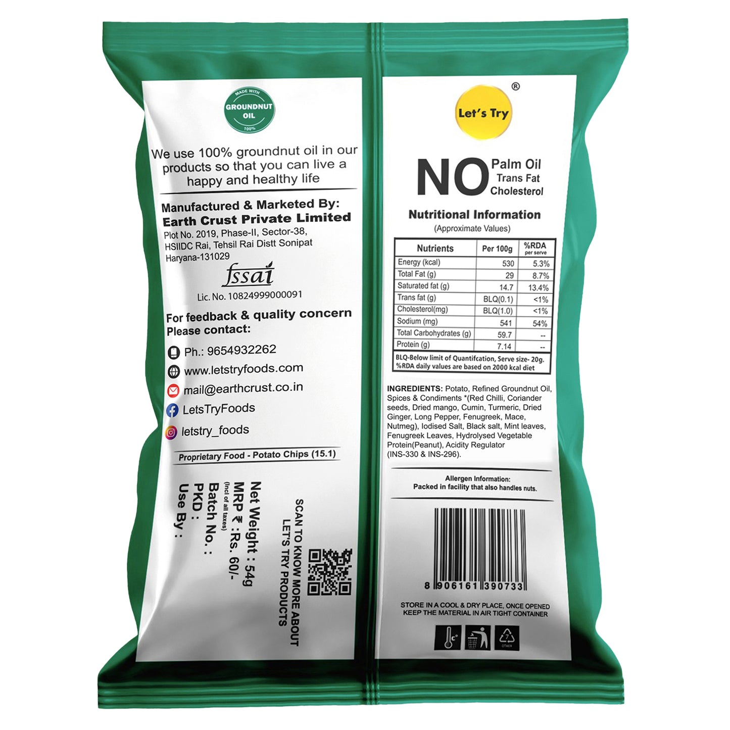 Let's Try Pudina Wafers 54gx3 | No Palm Oil