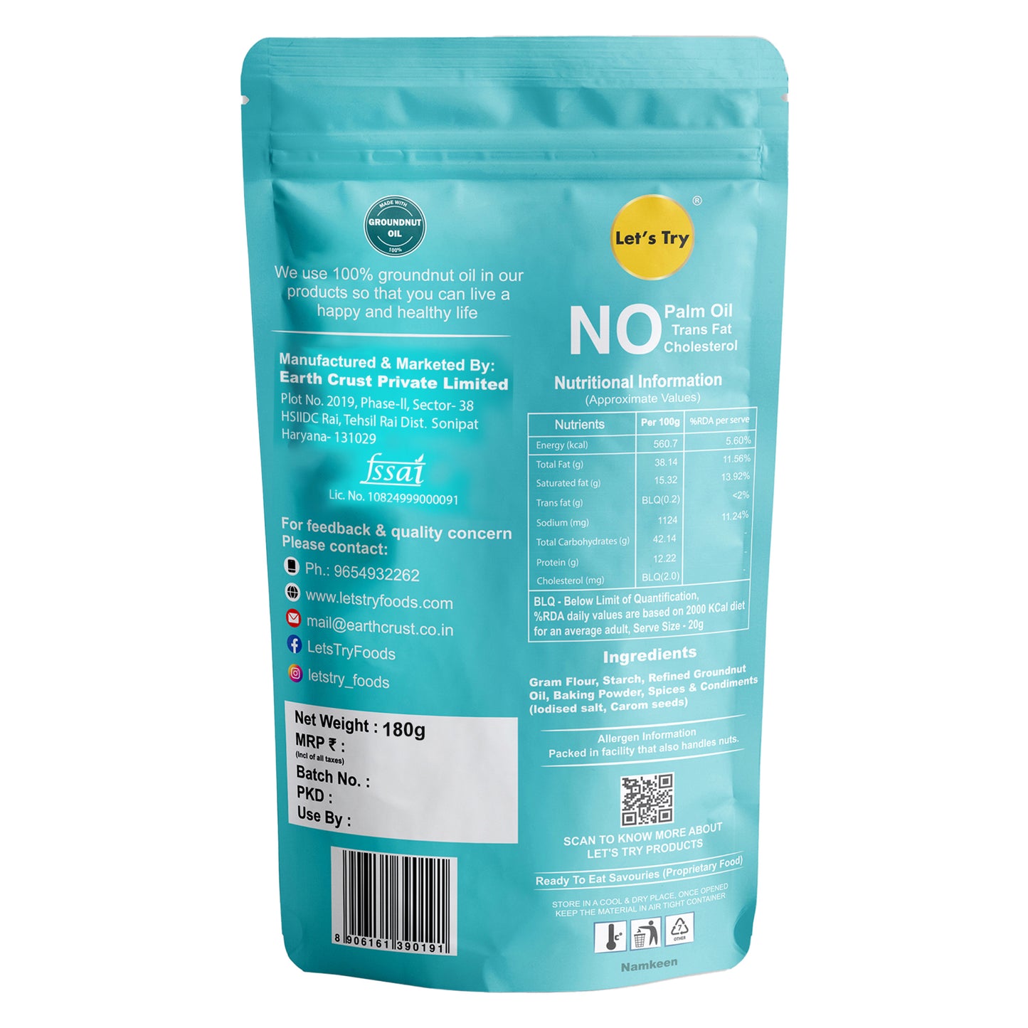 Let's Try Gathiya 180g | No Plam Oil