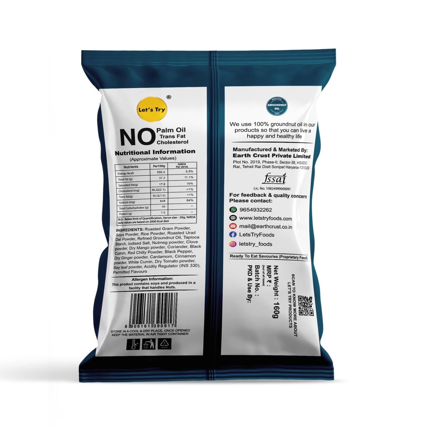 Let's Try Crunchy Soya Stick 160g | No Palm Oil