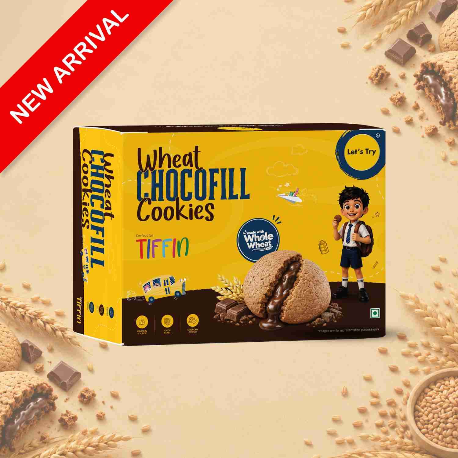 Wheat Chocofill Cookies