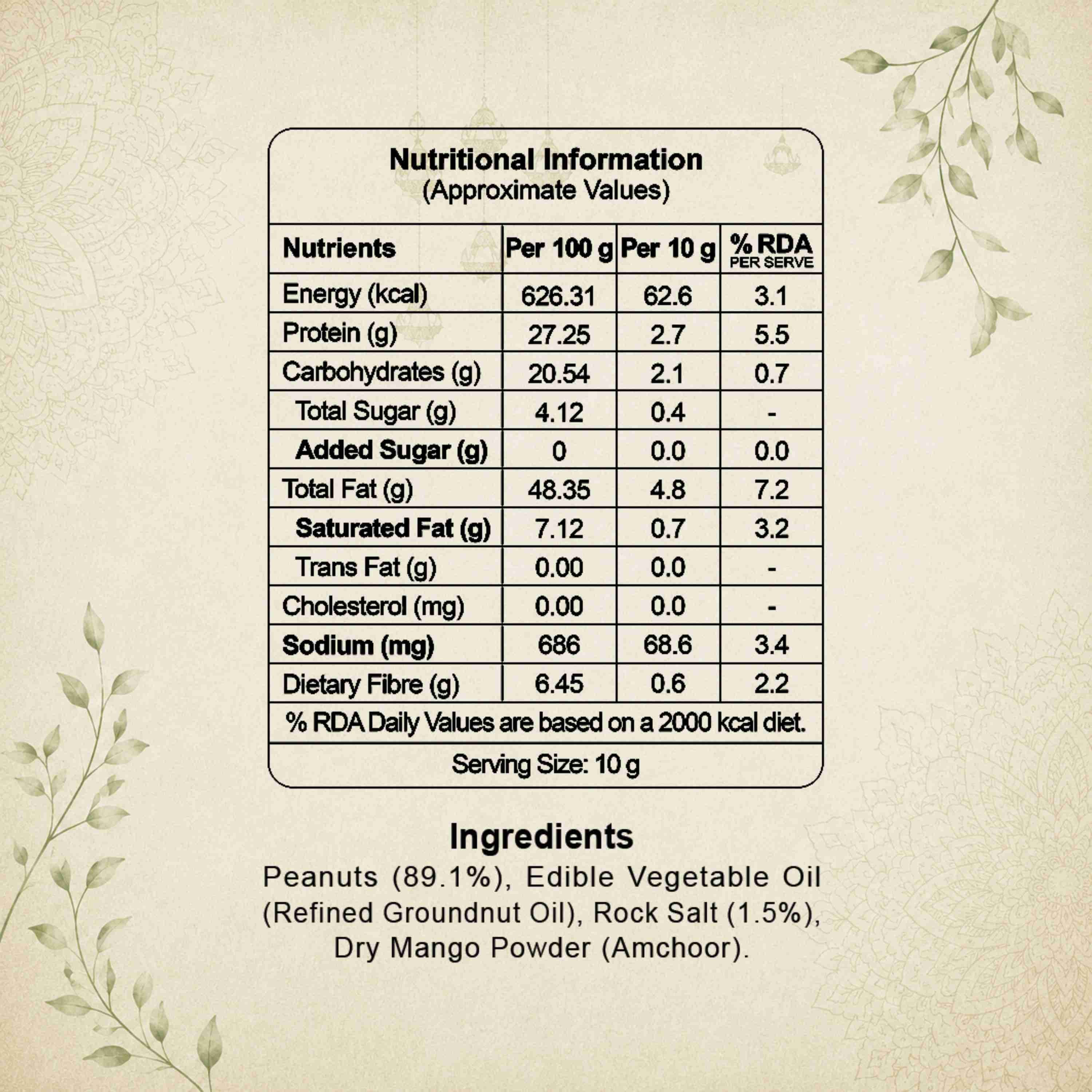 Salted Peanut Nutrition Facts – Calories & Ingredients | Healthy Healthy Roasted Nuts | Let's Try Foods