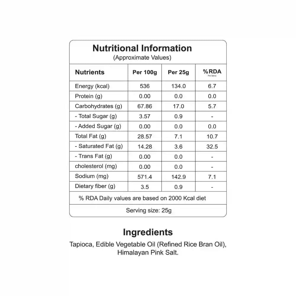 Signature Tapioca Chips Nutrition Facts – Calories & Ingredients | Healthy Healthy Chips | Let's Try Foods