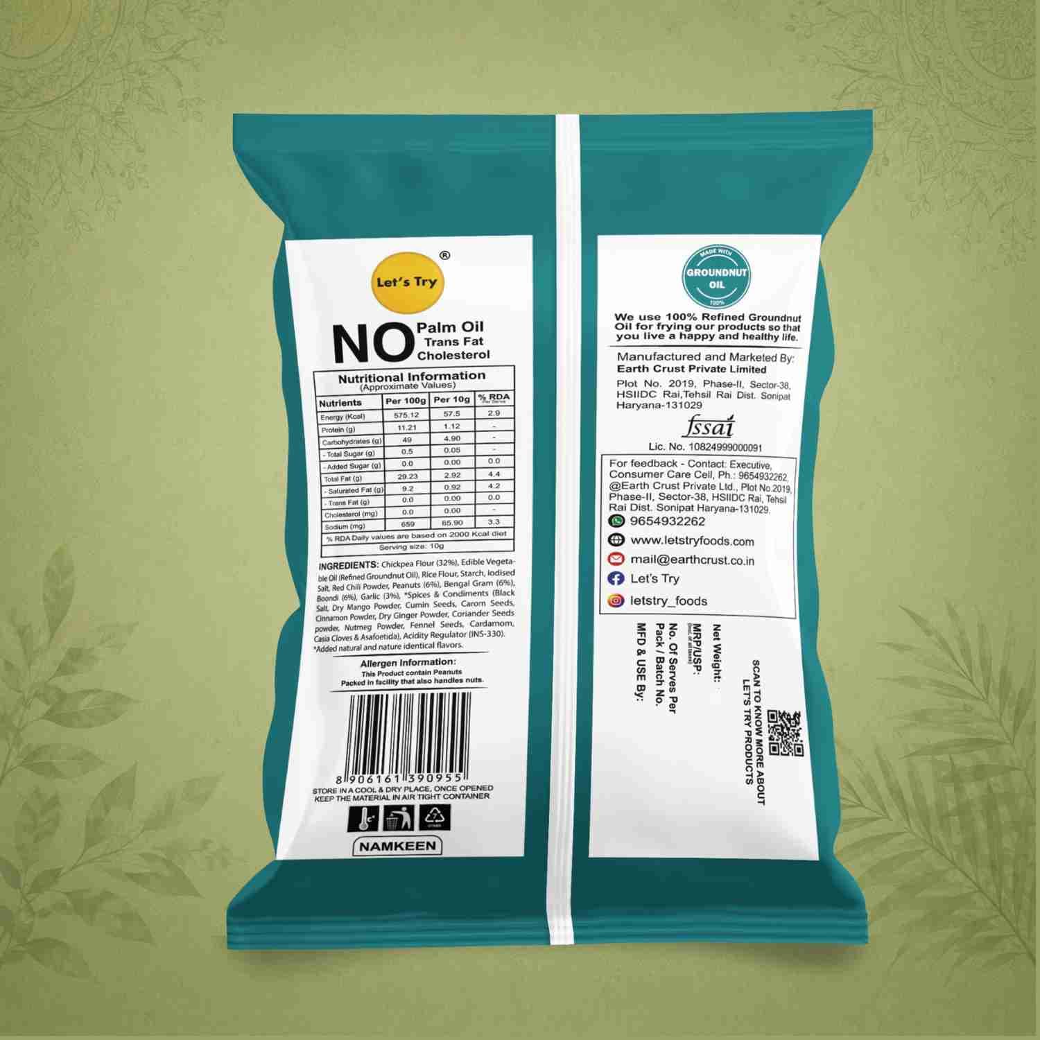 Kerala Garlic Mix Ingredients & Nutritional Label – No Palm Oil, No Maida Clean Label Healthy Indian Mixture | Let's Try Foods