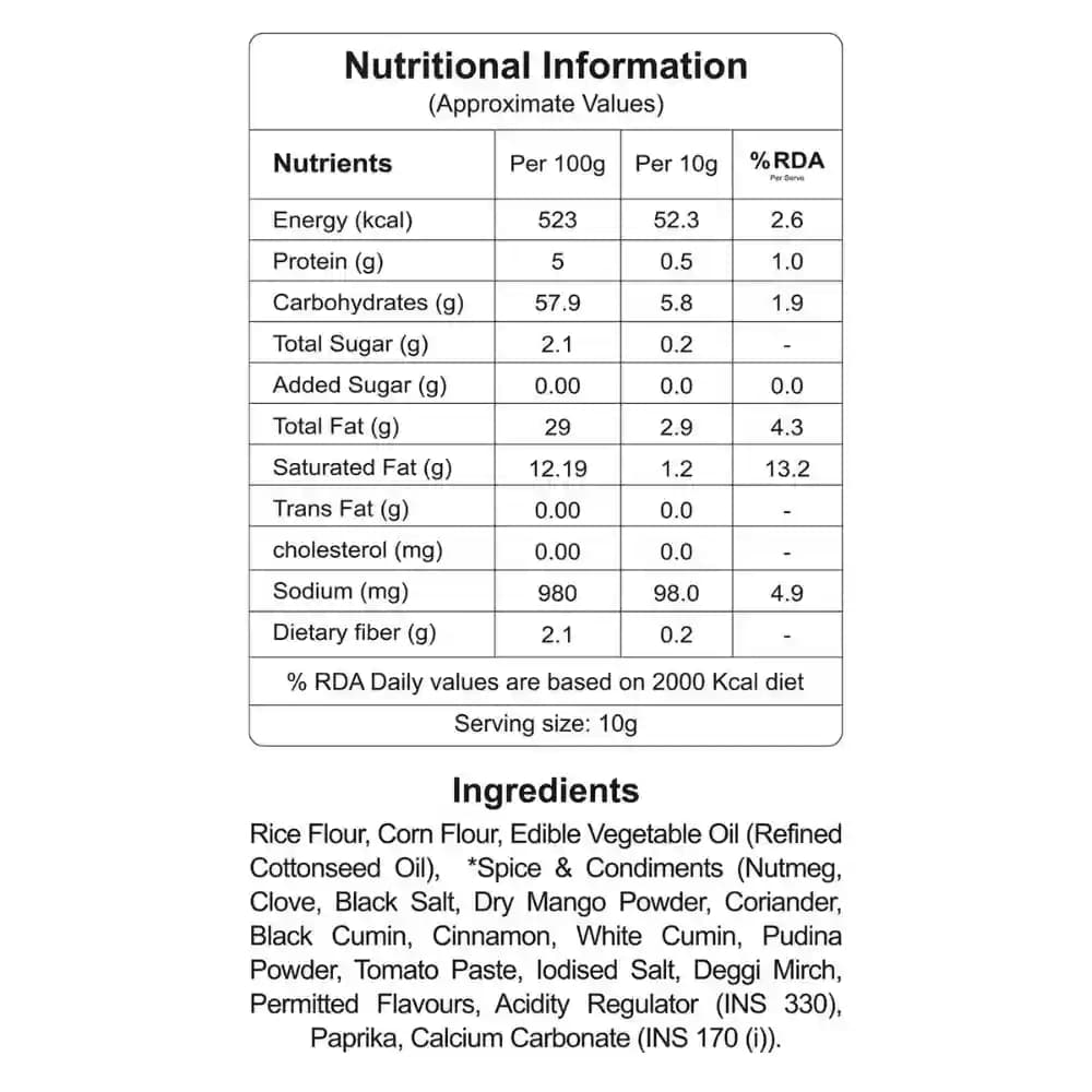 Masala Rings Nutrition Facts – Calories & Ingredients | Healthy Healthy Snack Rings | Let's Try Foods