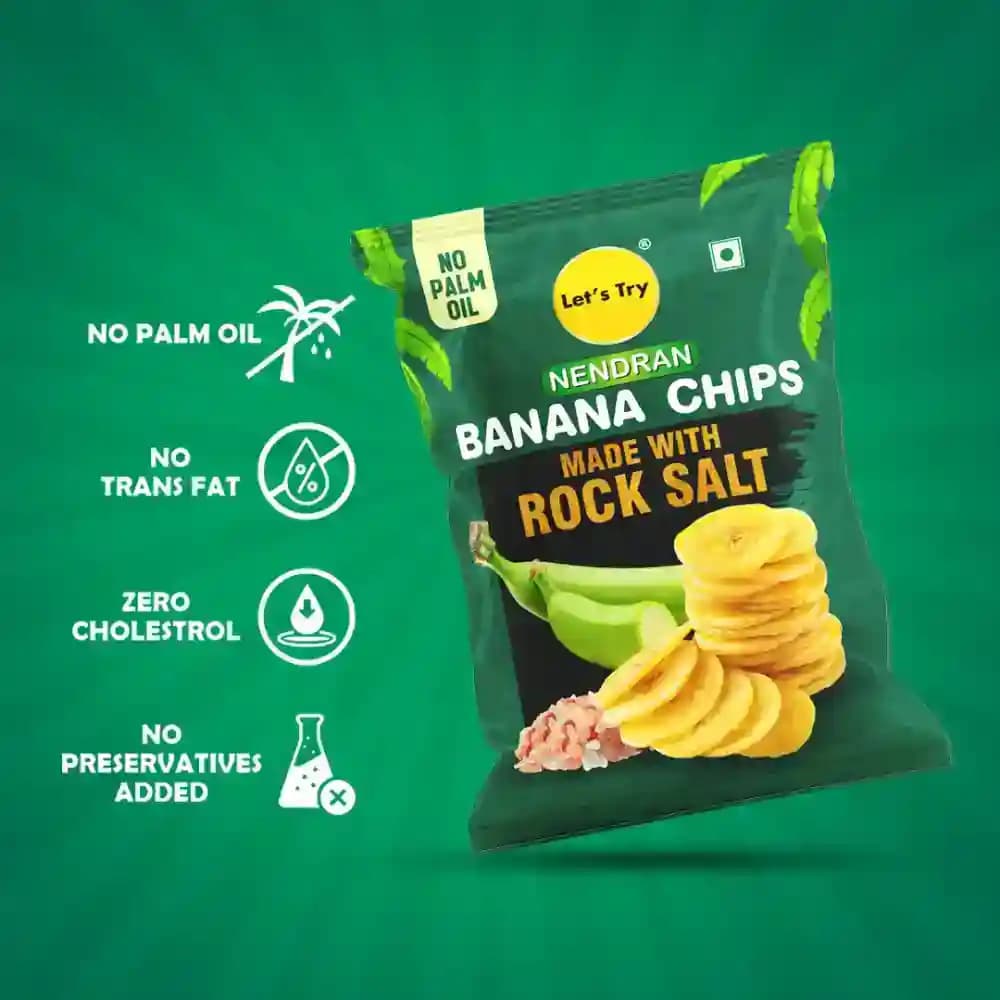 Banana Chips – No Palm Oil, No Maida, No Artificial Flavour | Healthy Indian Snack | Let's Try Foods