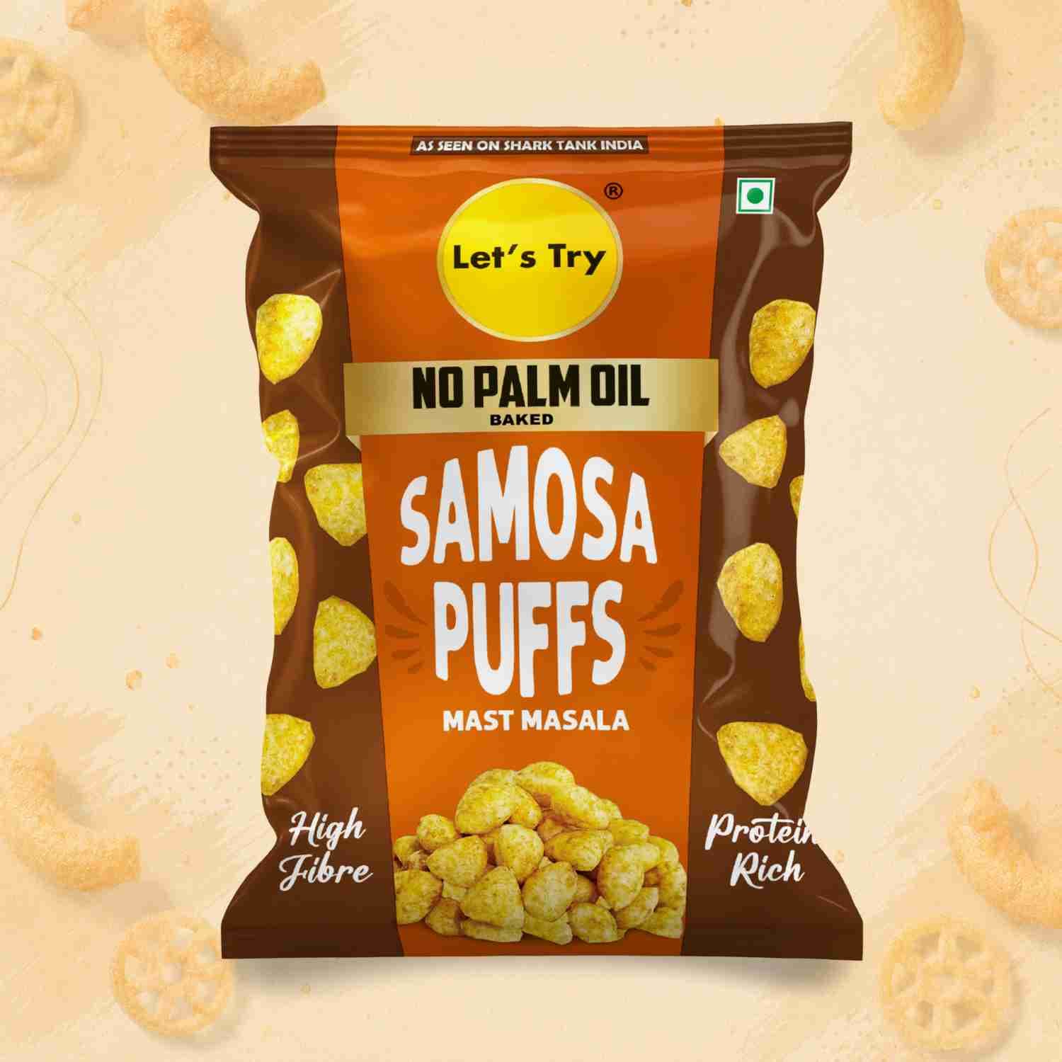 Samosa Puff – Healthy Namkeen, No Palm Oil, No Maida | Buy Online India | Let's Try Foods