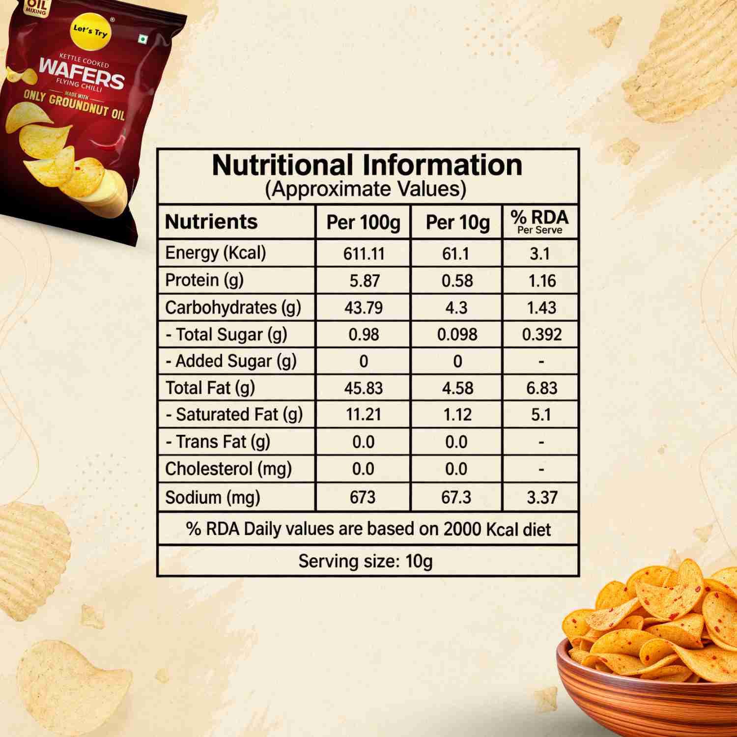 Flying Chilli Chips Nutrition Facts – Calories & Ingredients | Healthy Healthy Chips | Let's Try Foods