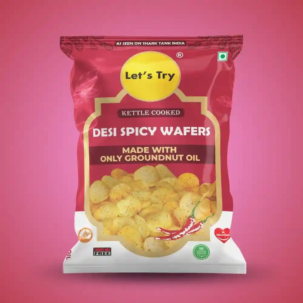 Kettle Cooked Desi Spicy Potato Wafers