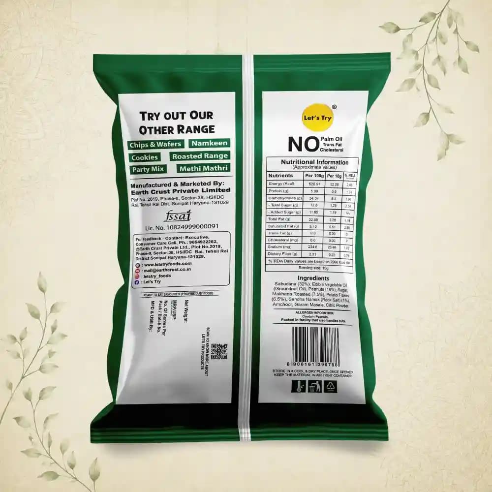 Makhana Mixture Ingredients & Nutritional Label – No Palm Oil, No Maida Clean Label Roasted Makhana | Let's Try Foods