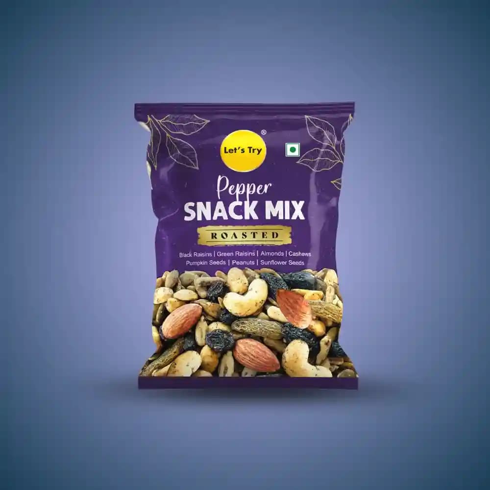Let's Try Snack Mix Seeds & Nuts Pepper Salted 