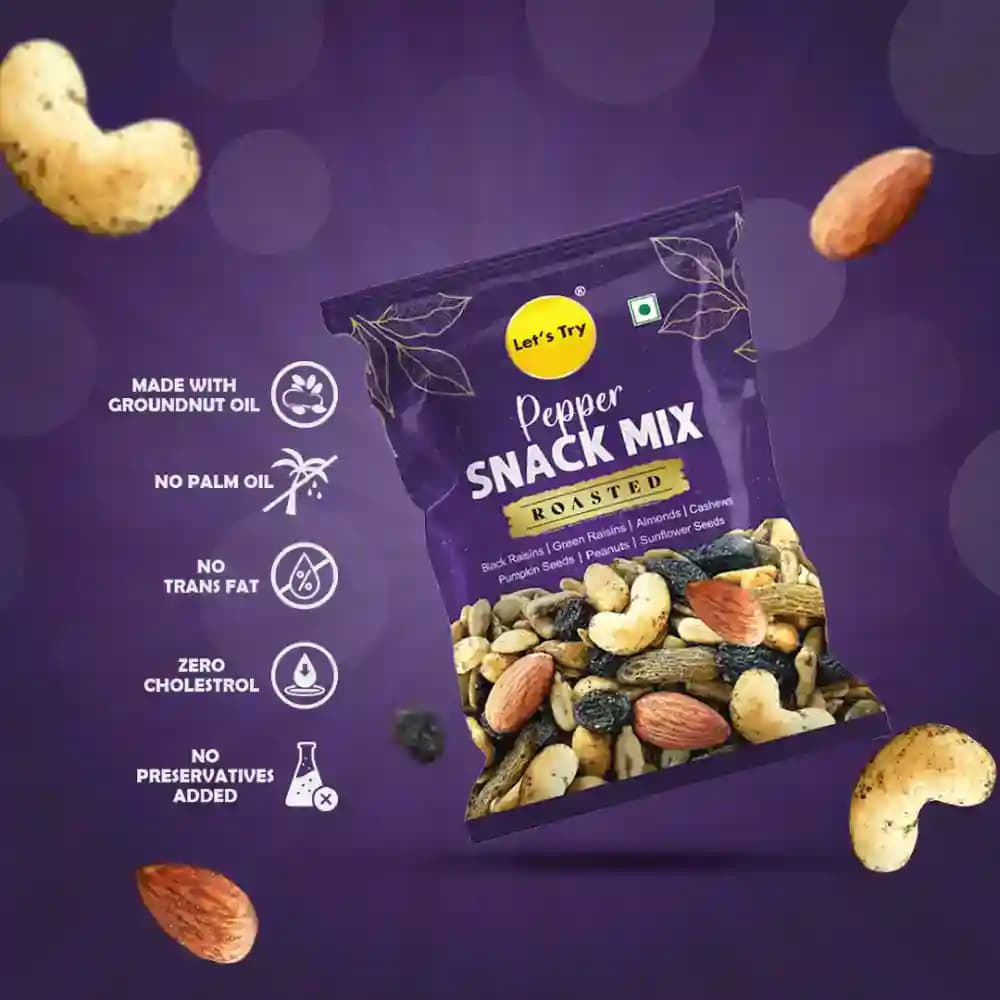 Let's Try Snack Mix Seeds & Nuts Pepper Salted  — image 3