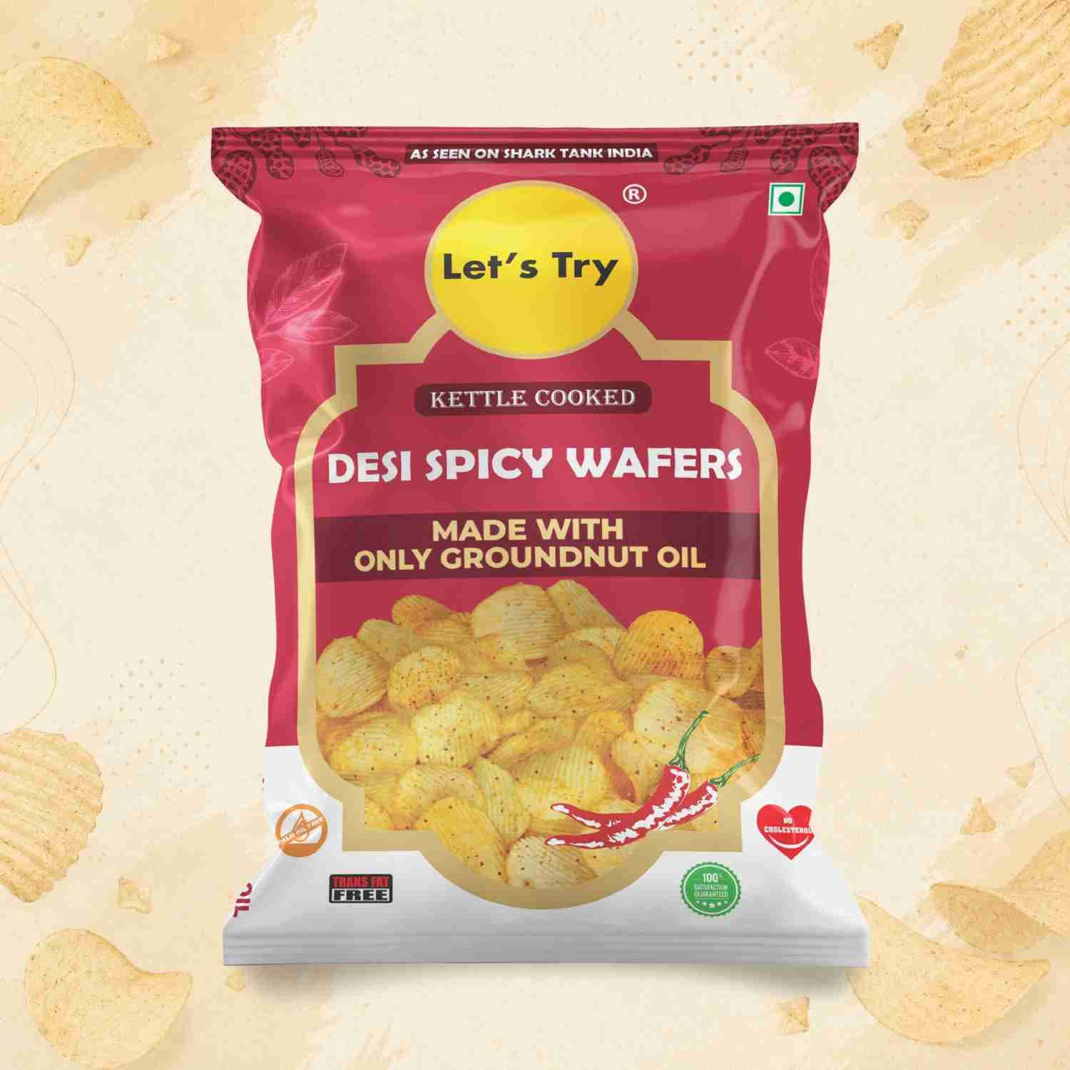 Kettle Cooked Desi Spicy Potato Wafers