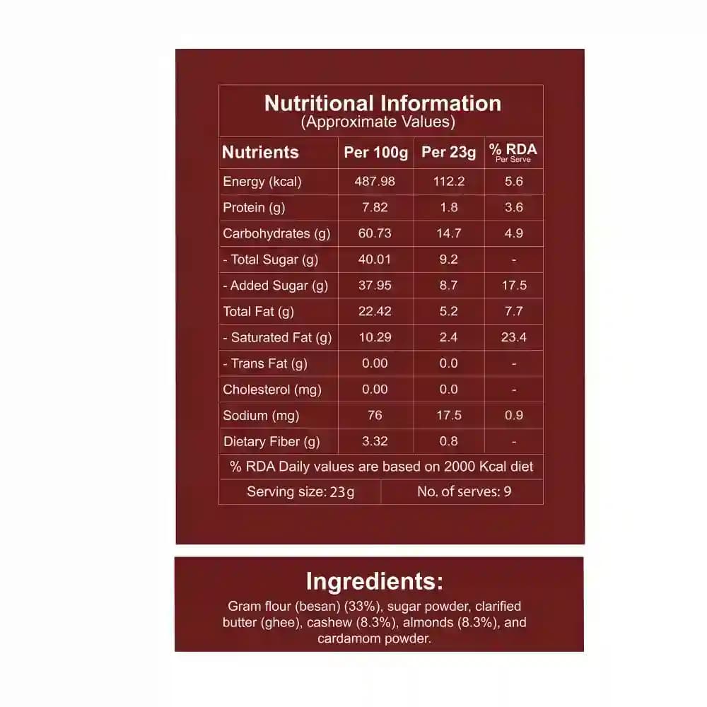 Besan Barfi Nutrition Facts – Calories & Ingredients | Healthy Healthy Indian Sweets | Let's Try Foods