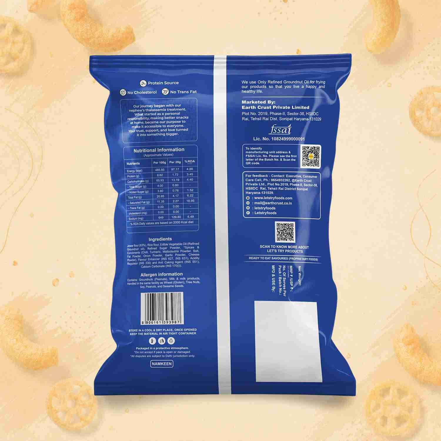 Jowar Puffs Ingredients & Nutritional Label – No Palm Oil, No Maida Clean Label Healthy Puff Snack | Let's Try Foods