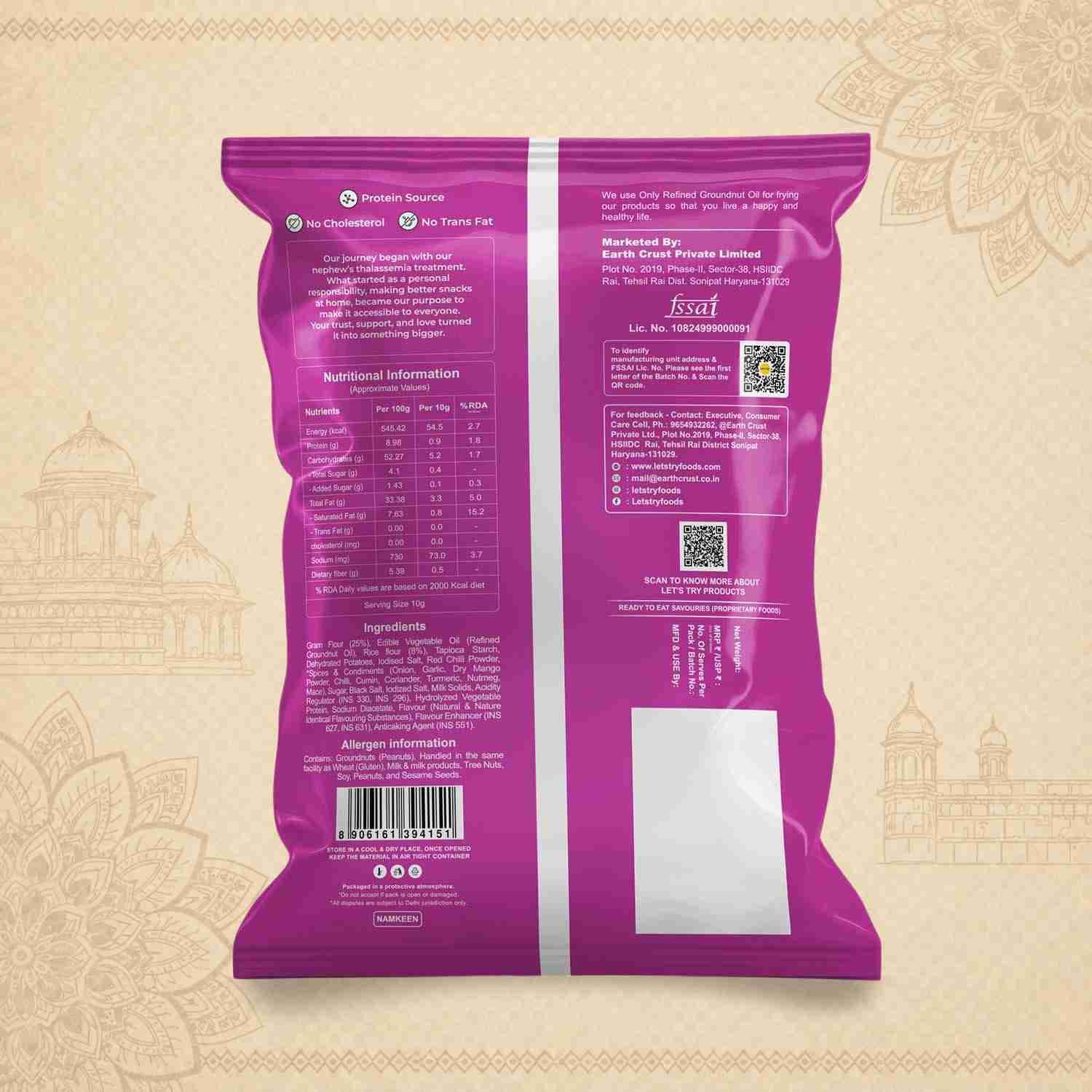 Signature Amritsari Tadka Ingredients & Nutritional Label – No Palm Oil, Groundnut Oil Clean Label Healthy N | Let's Try Foods