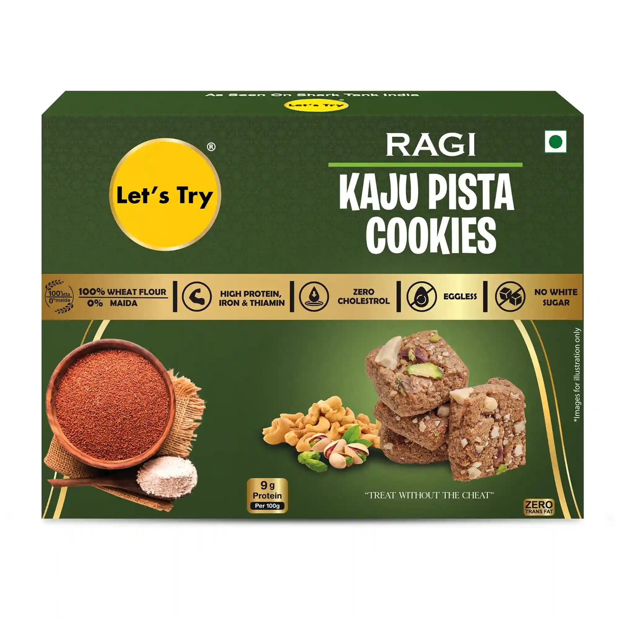 Let's Try Ragi Kaju Pista Cookies 200g