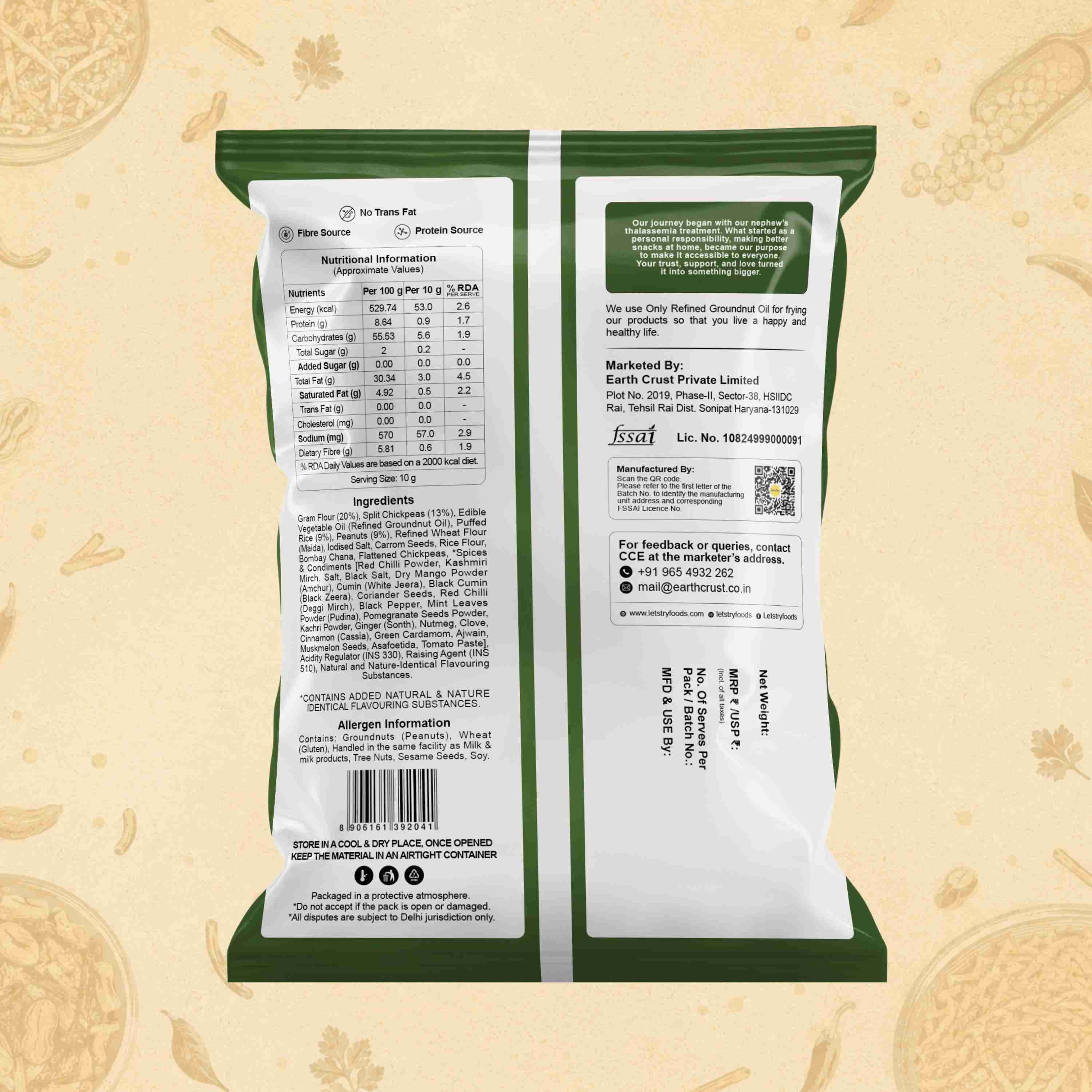 Bhel Mixture Ingredients & Nutritional Label – No Palm Oil, No Maida Clean Label Healthy Indian Mixture | Let's Try Foods