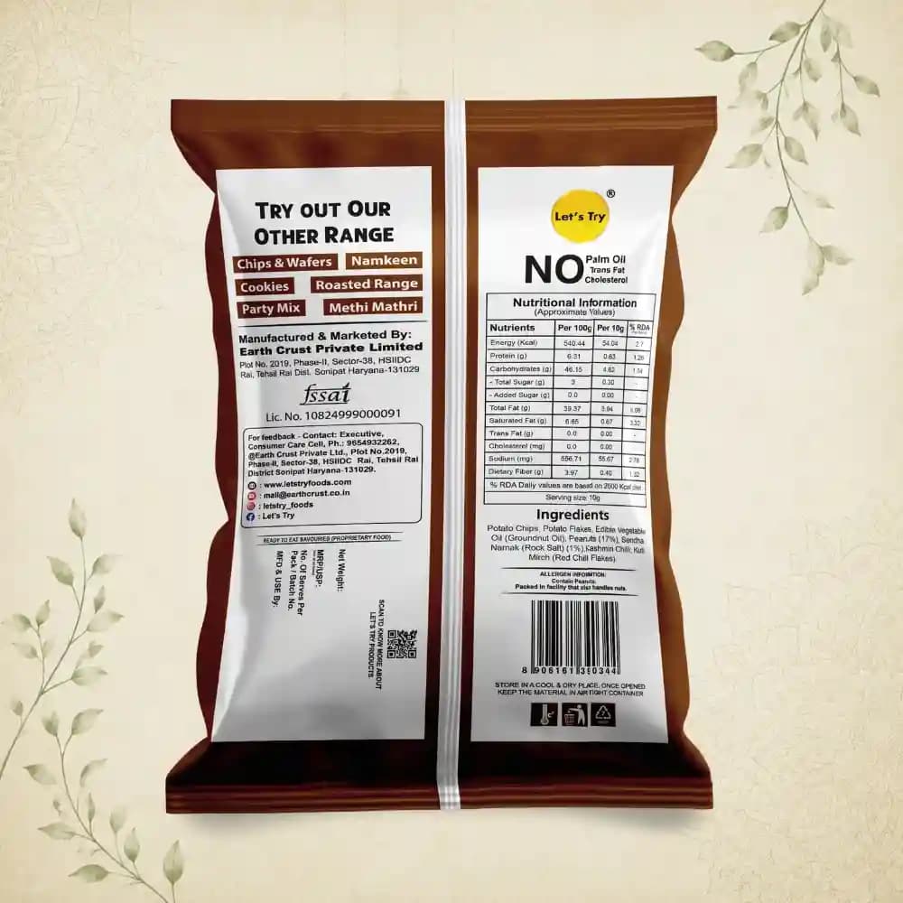 Falhari Mixture Ingredients & Nutritional Label – No Palm Oil, No Maida Clean Label Healthy Indian Mixture | Let's Try Foods