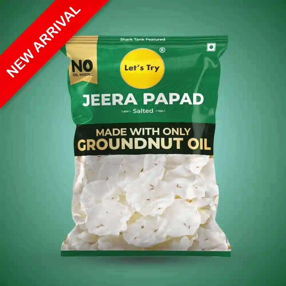 Jeera Papad Rich Image – Healthy Lite Papad, No Palm Oil, No Maida | Buy Online India | Let's Try Foods