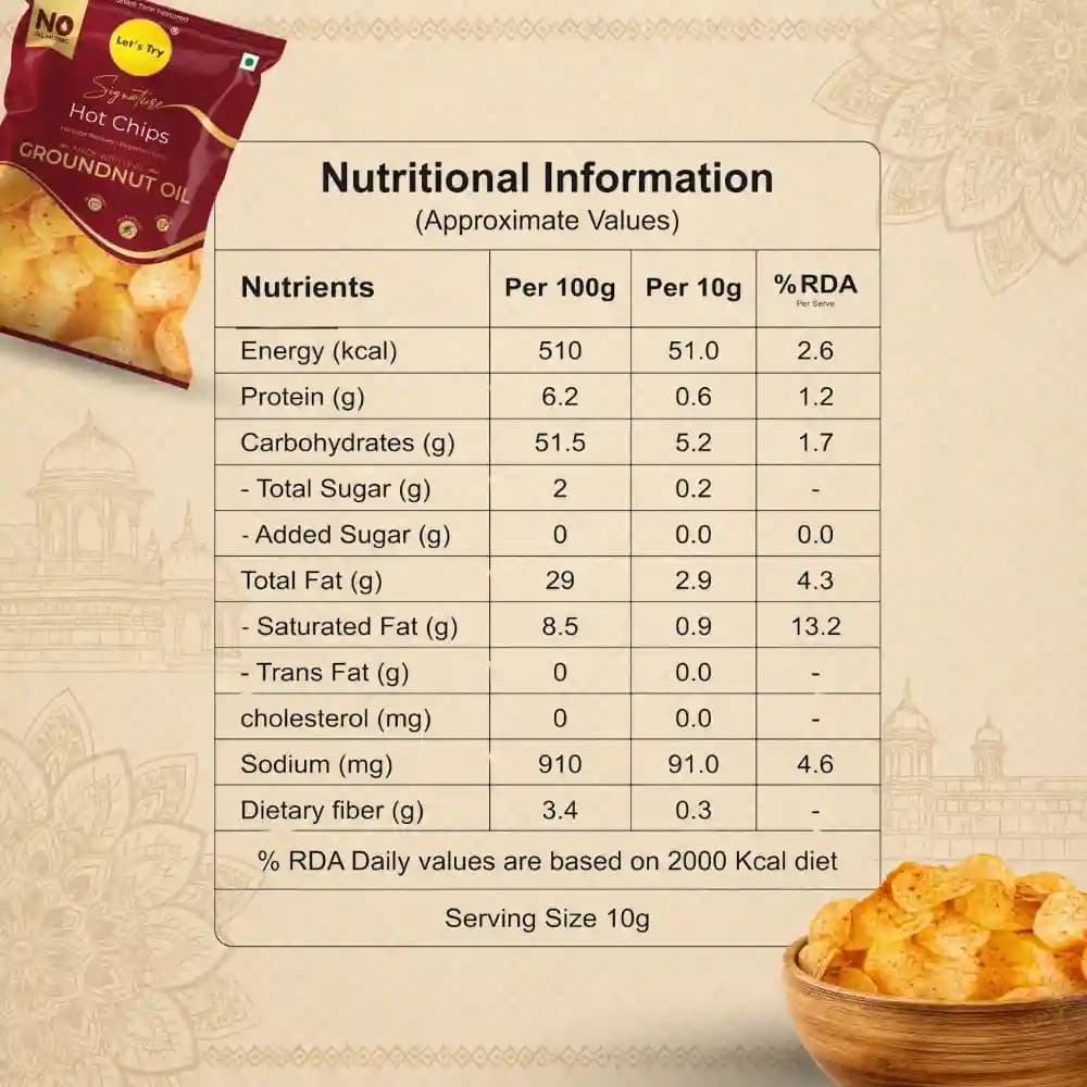 Signature Hot Chips Nutrition Facts – Calories & Ingredients | Healthy Healthy Chips | Let's Try Foods