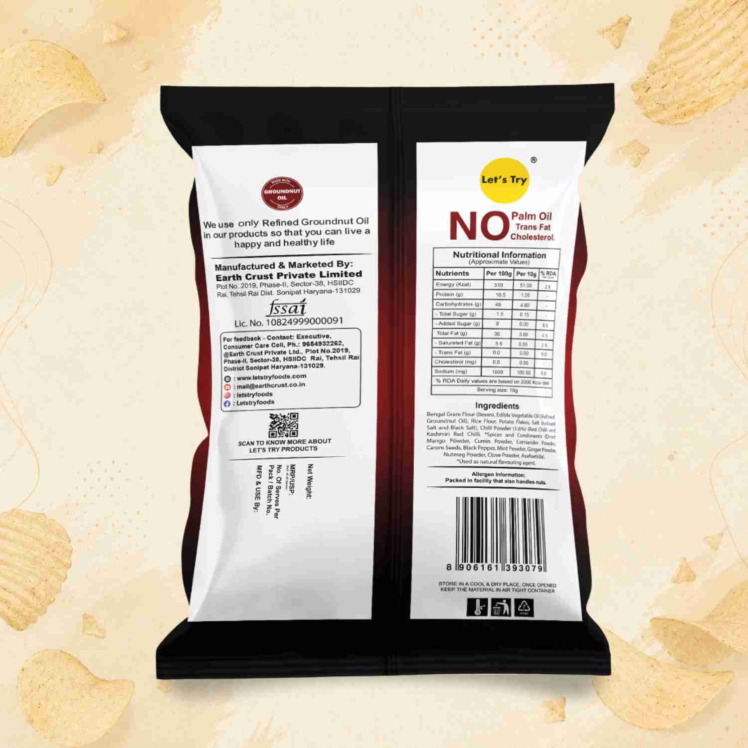Chilli Milli Ingredients & Nutritional Label – No Palm Oil, No Maida Clean Label Healthy Indian Snack | Let's Try Foods