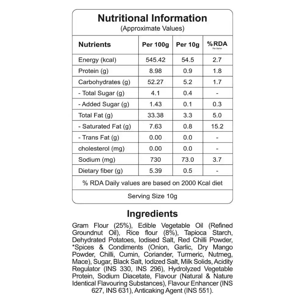 Signature Amritsari Tadka Nutrition Facts – Calories & Ingredients | Healthy Healthy Namkeen | Let's Try Foods