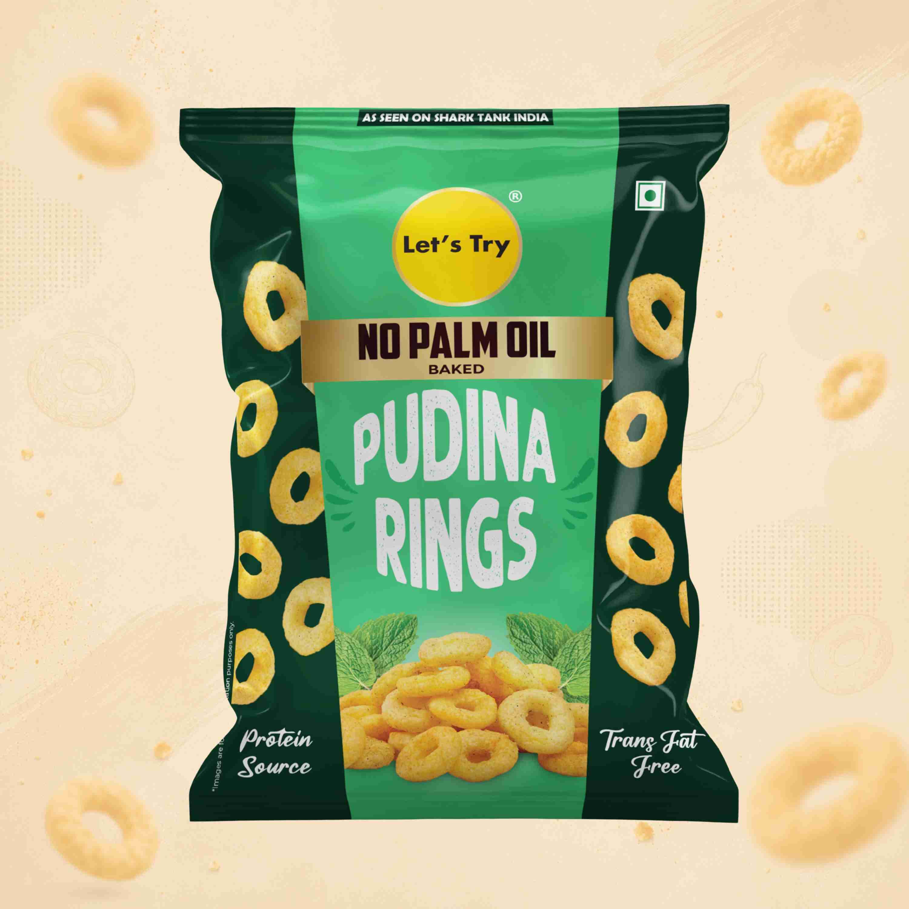 Pudina Rings – Healthy Indian Snack, No Palm Oil, No Maida | Buy Online India | Let's Try Foods