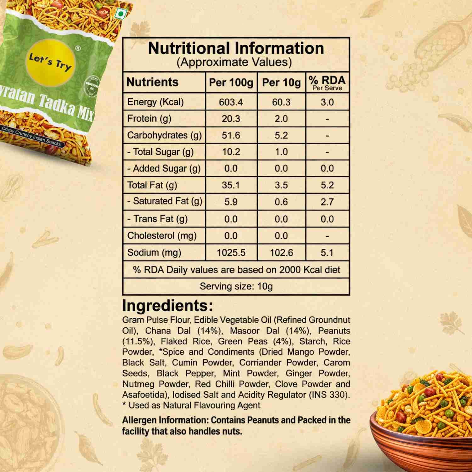 ni & ingredients - navratan tadka mix