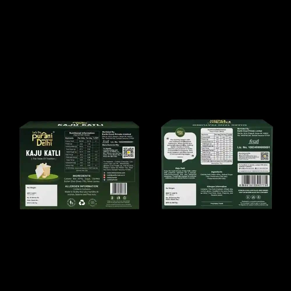 Purani Delhi - Kaju Katli Ingredients & Nutritional Label ā No Palm Oil, No Maida Clean Label Traditional De | Let's Try Foods