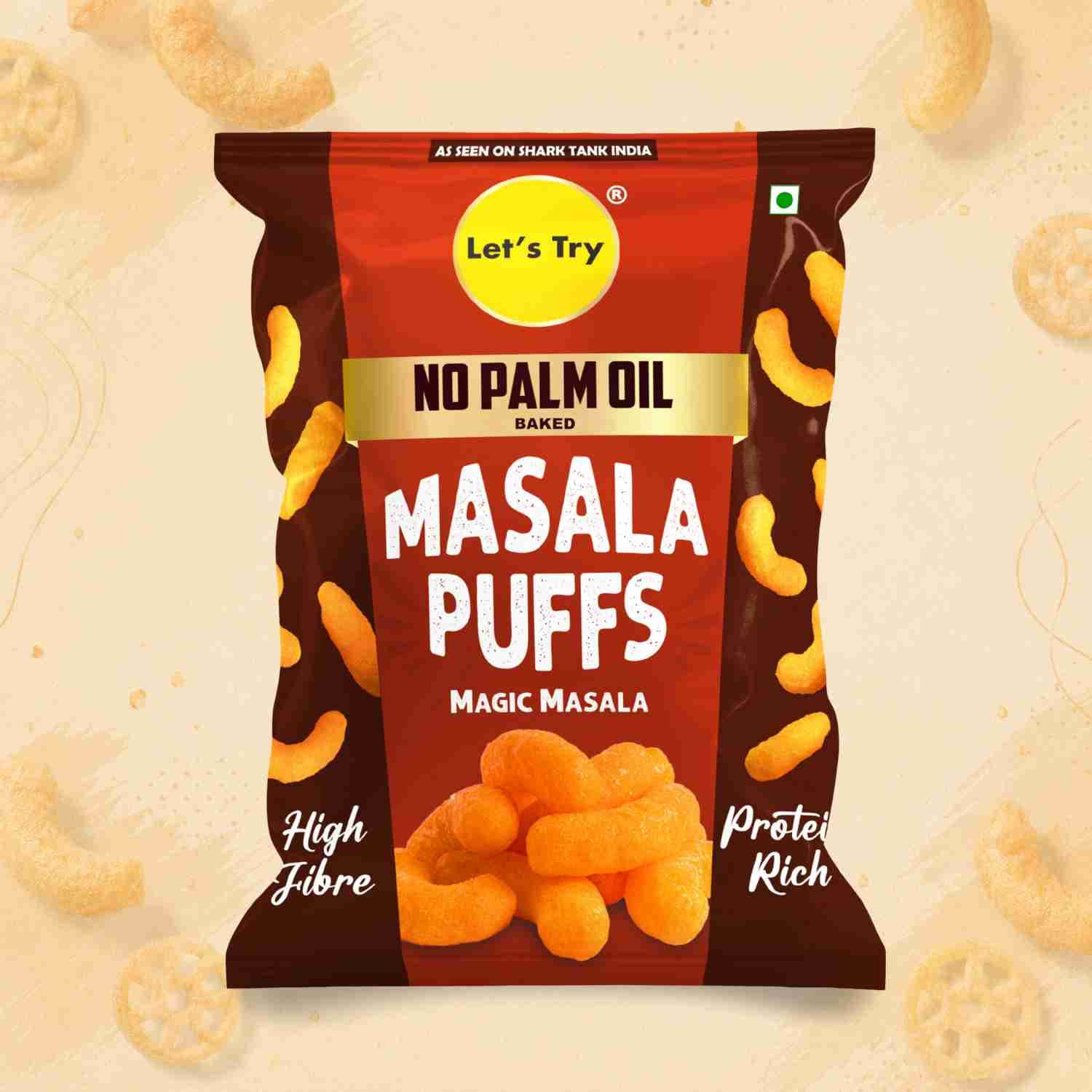 Masala Puff – Healthy Puff Snack, No Palm Oil, No Maida | Buy Online India | Let's Try Foods