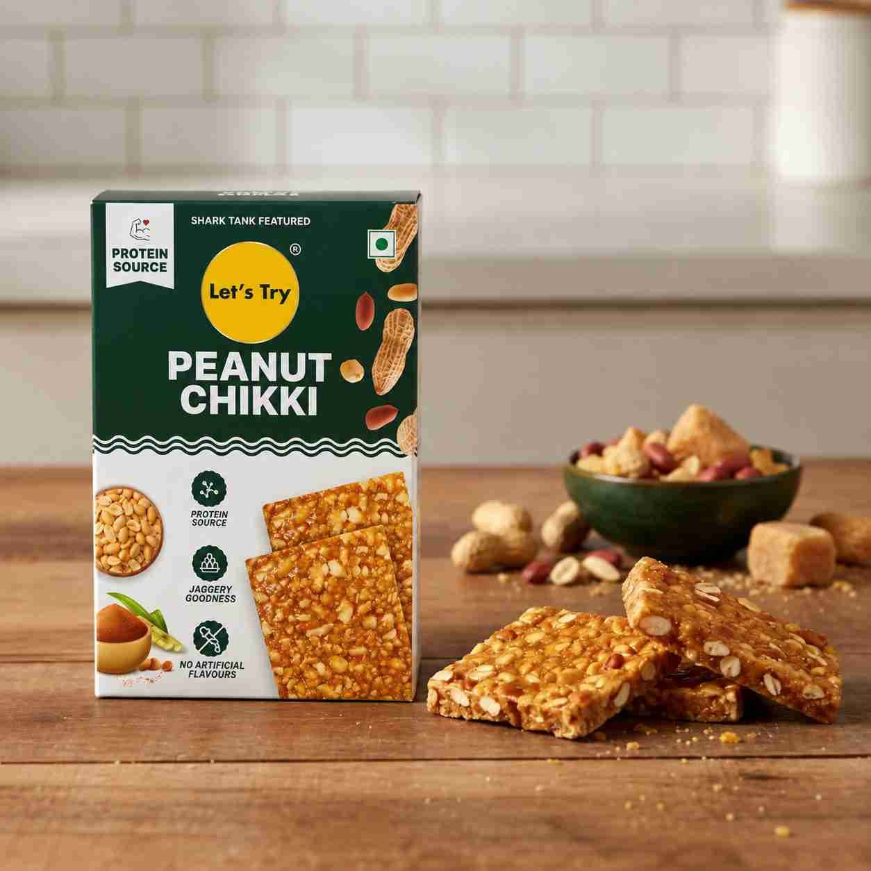 Peanut Chikki – Healthy Indian Sweets, No Palm Oil, No Maida | Buy Online India | Let's Try Foods