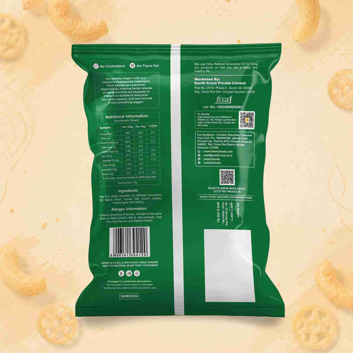Jeera Papad Ingredients & Nutritional Label – No Palm Oil, No Maida Clean Label Healthy Lite Papad | Let's Try Foods