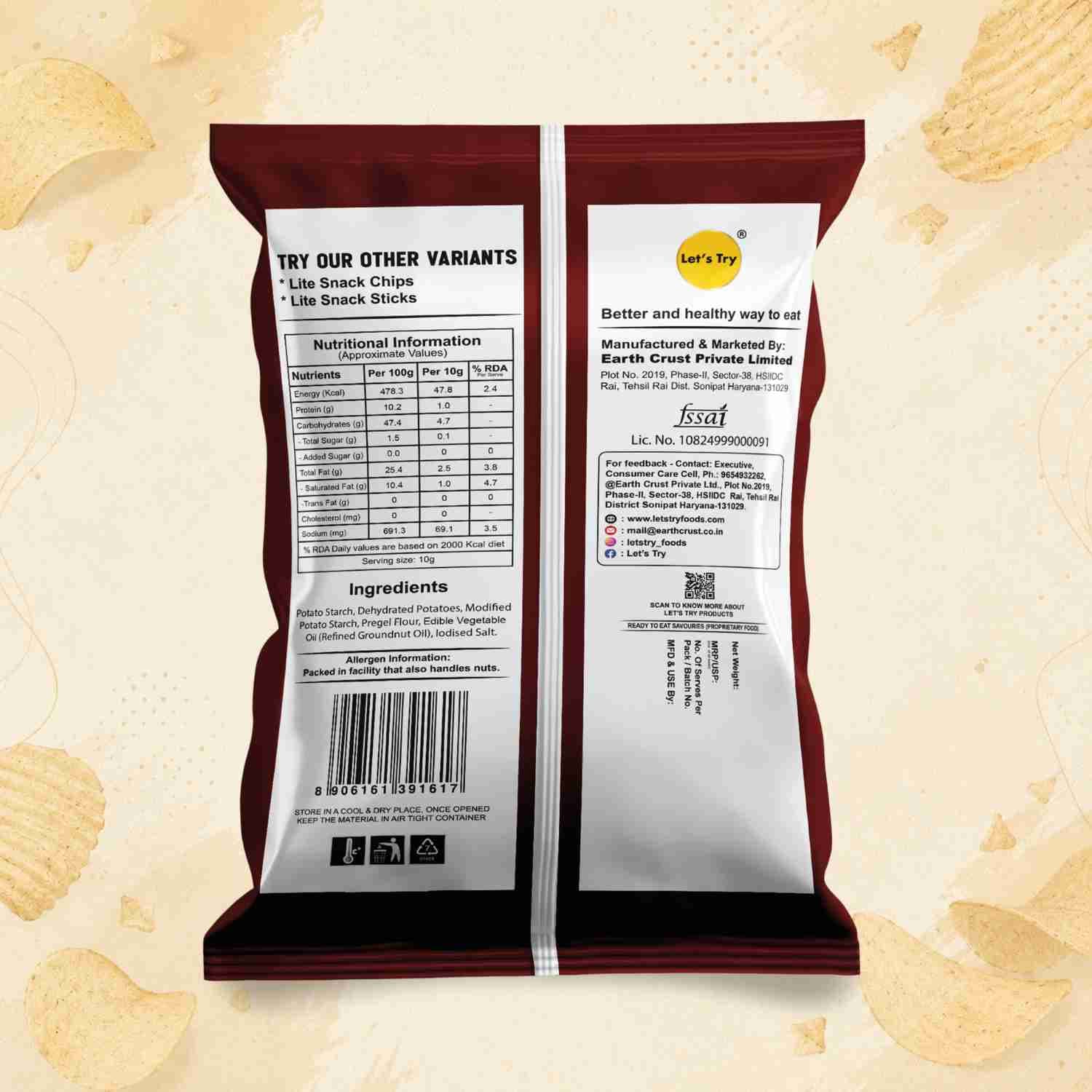 Mix Lite Papad Ingredients & Nutritional Label – No Palm Oil, No Maida Clean Label Healthy Indian Mixture | Let's Try Foods