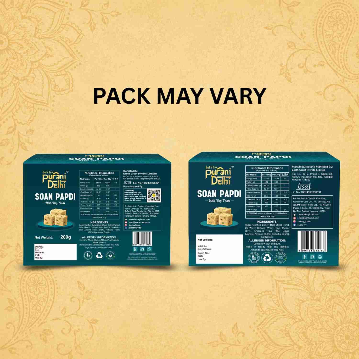 back - pack may vary