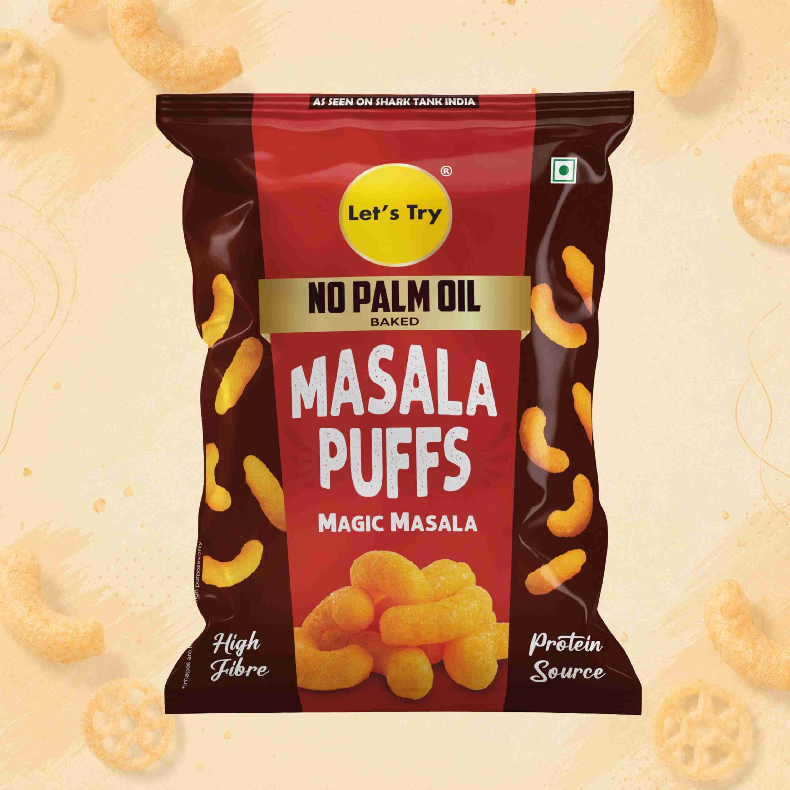 Masala Puff – Healthy Puff Snack, No Palm Oil, No Maida | Buy Online India | Let's Try Foods