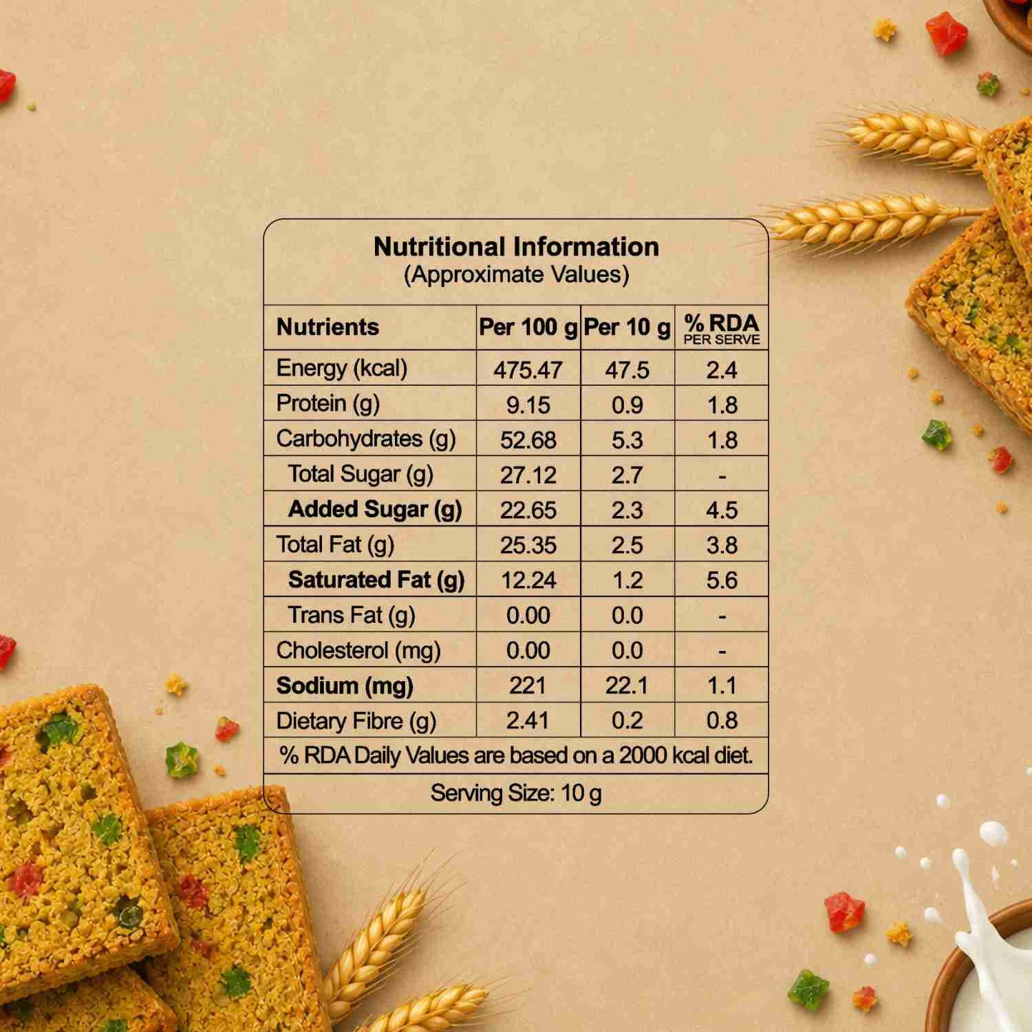 Fruit Cake Rusk 200g Nutrition Facts | Healthy Healthy Rusk | Let's Try Foods
