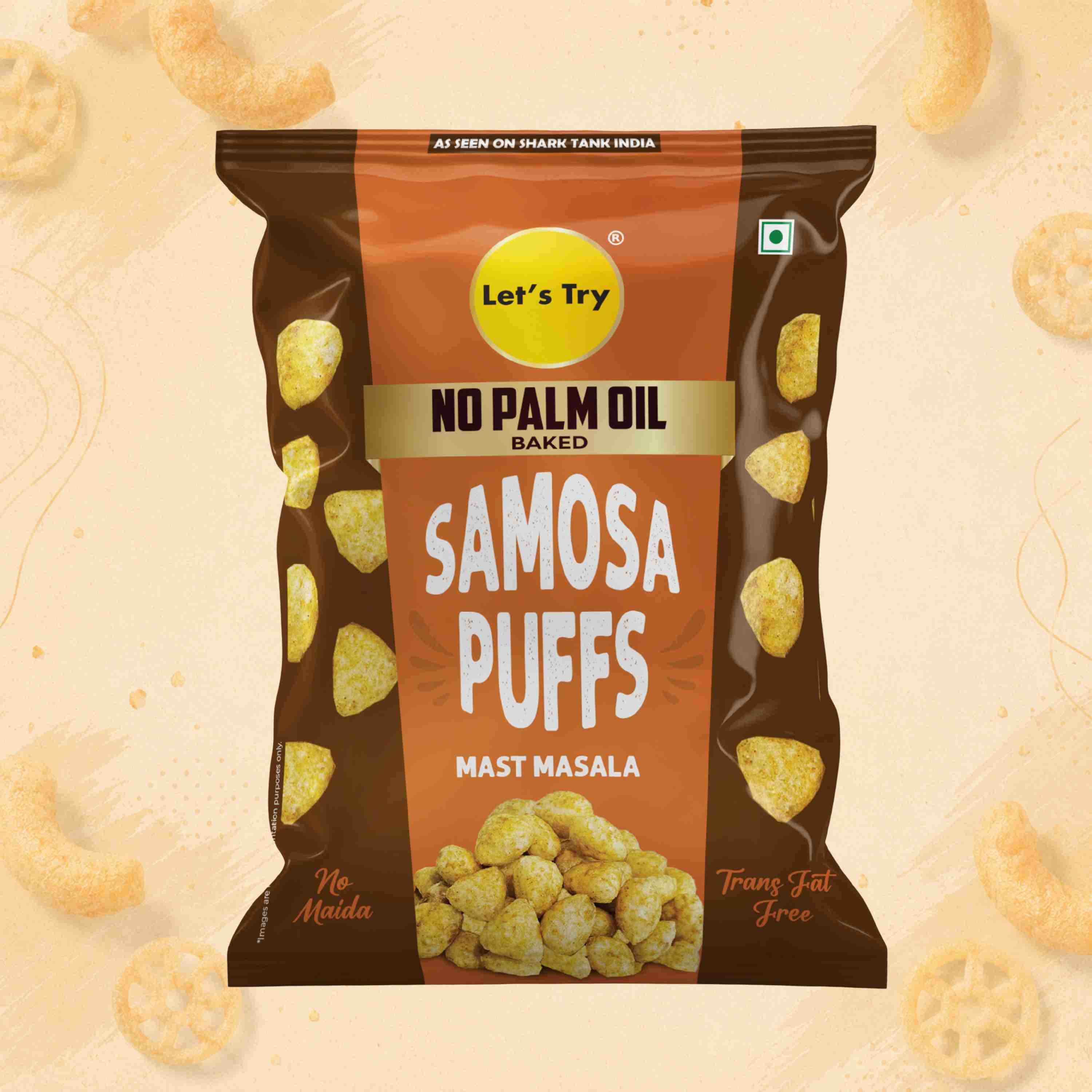 Samosa Puff – Healthy Namkeen, No Palm Oil, No Maida | Buy Online India | Let's Try Foods