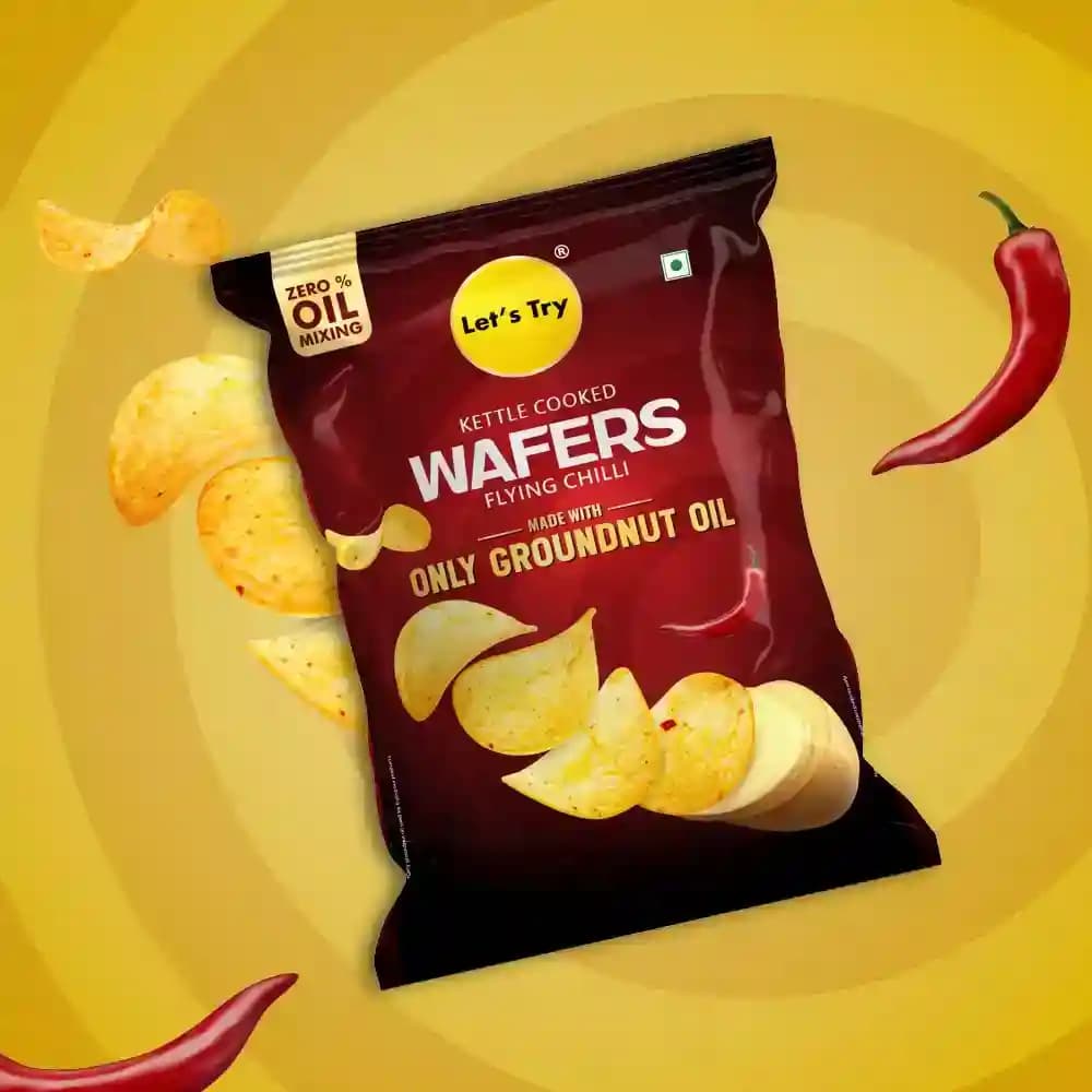 Flying Chilli Wafers – Healthy Chips, No Palm Oil, No Maida | Buy Online India | Let's Try Foods