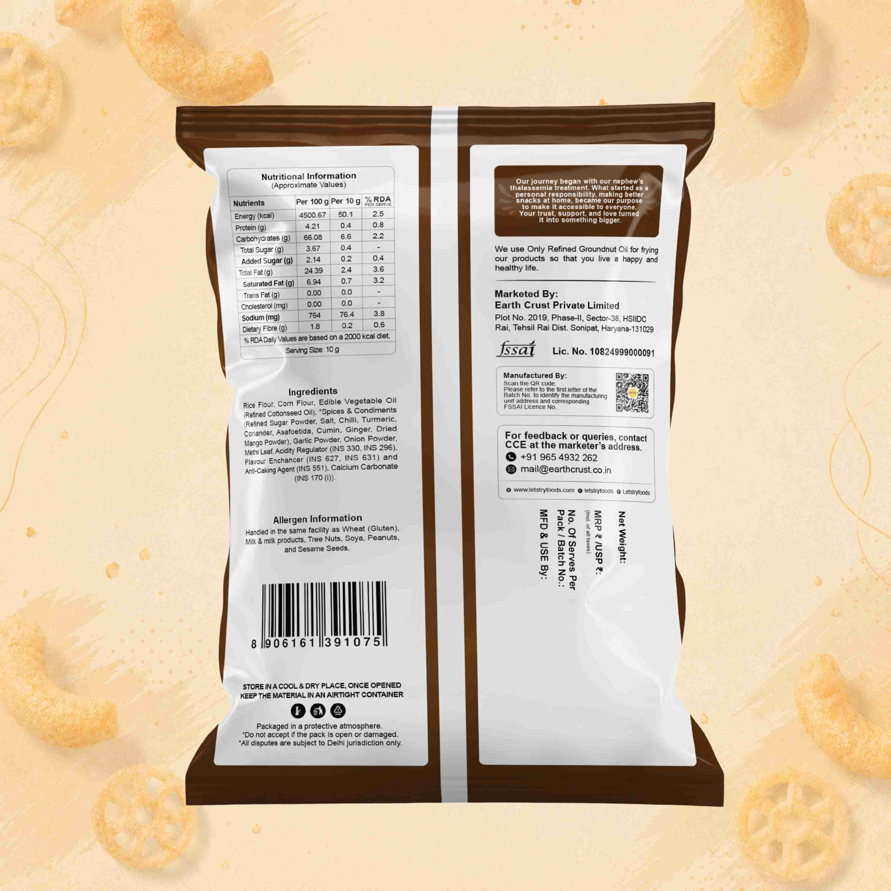 Samosa Puff Ingredients & Nutritional Label – No Palm Oil, No Maida Clean Label Healthy Namkeen | Let's Try Foods