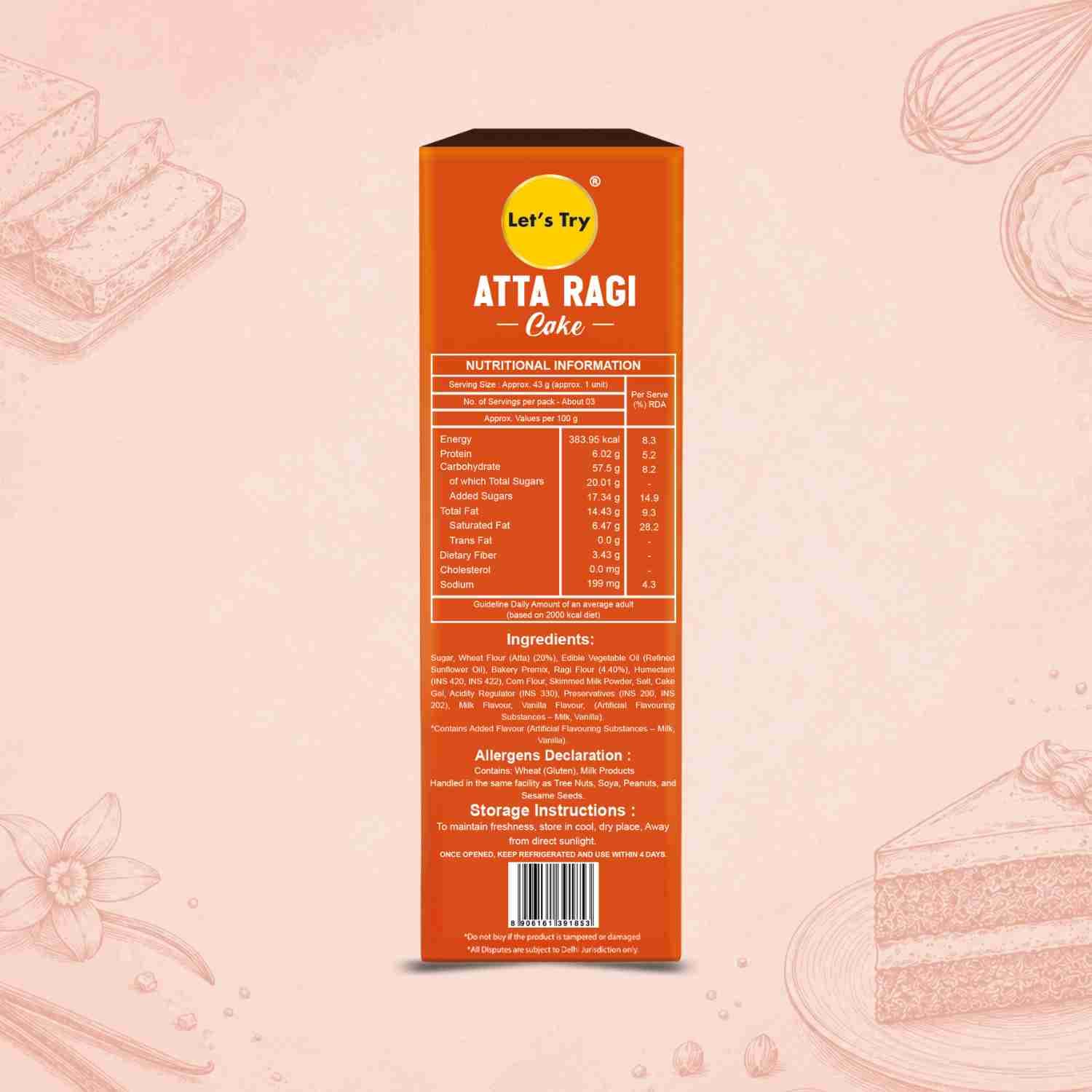 atta ragi cake address & ean code
