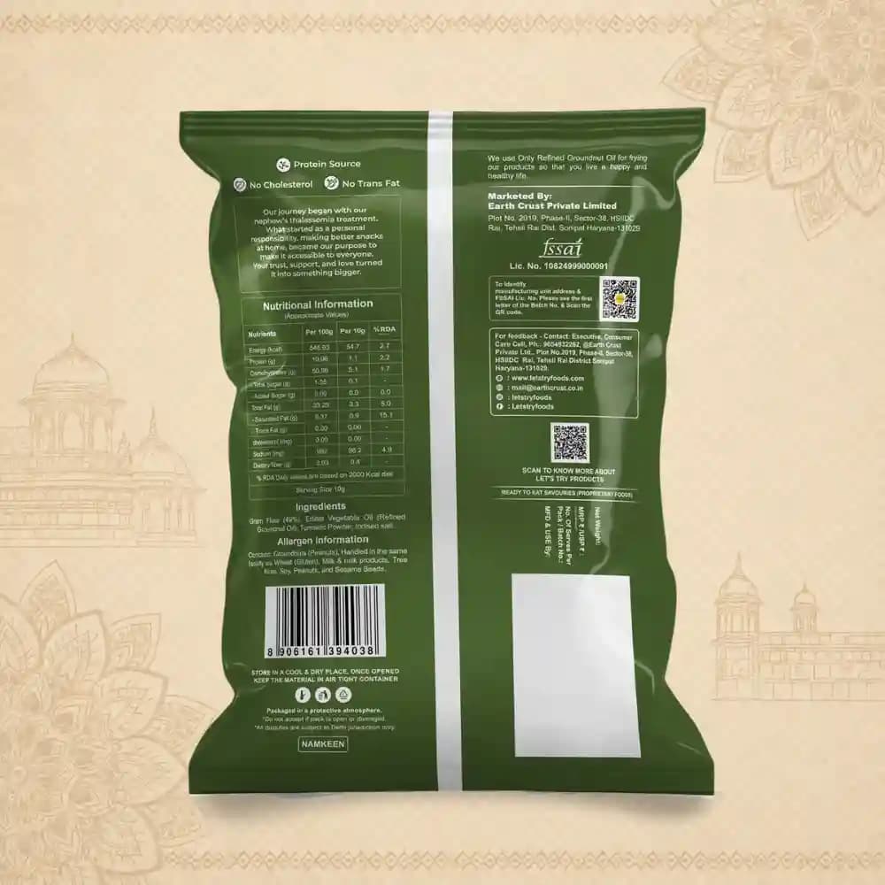Signature Nylon Sev Ingredients & Nutritional Label – No Palm Oil, Groundnut Oil Clean Label Healthy Namkeen | Let's Try Foods