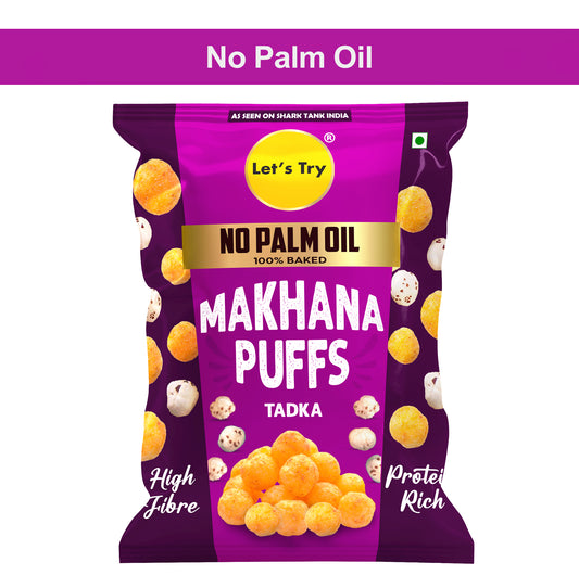 Let's Try Teekha Tadka Makhana Puff
